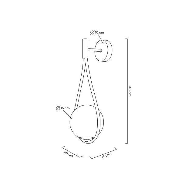 Lampa ścienna ROMA złota - Moosee